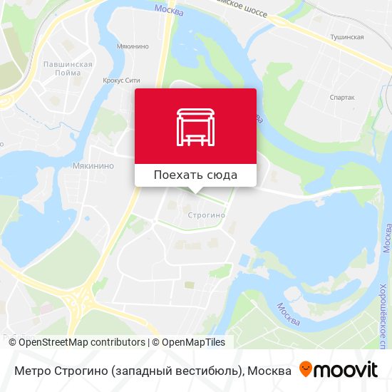 Карта Метро Строгино (западный вестибюль)