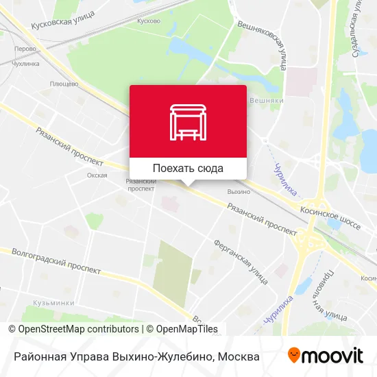 Карта Районная Управа Выхино-Жулебино