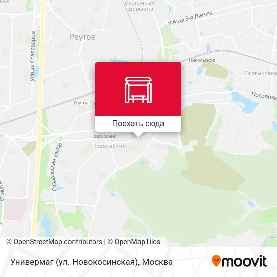 Карта Универмаг (ул. Новокосинская)
