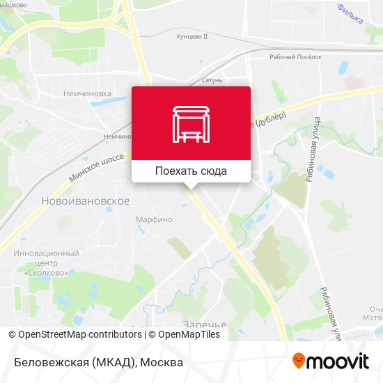 Карта Беловежская (МКАД)