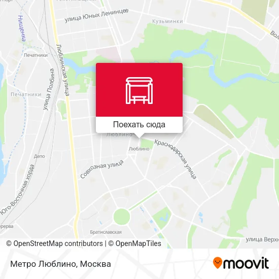 Карта Метро Люблино