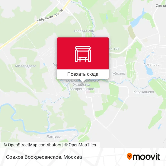 Карта Совхоз Воскресенское