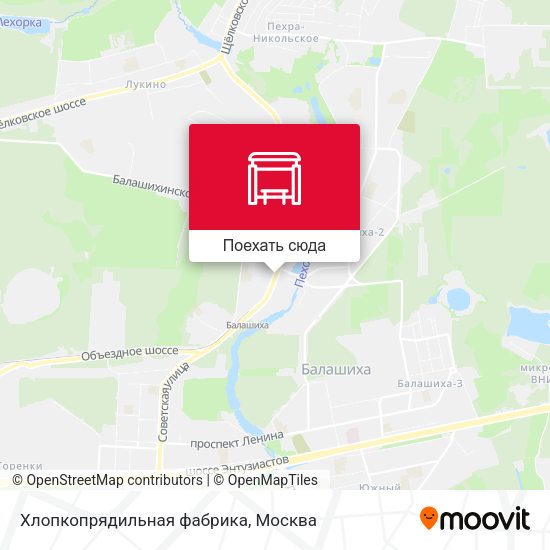 Карта Хлопкопрядильная фабрика