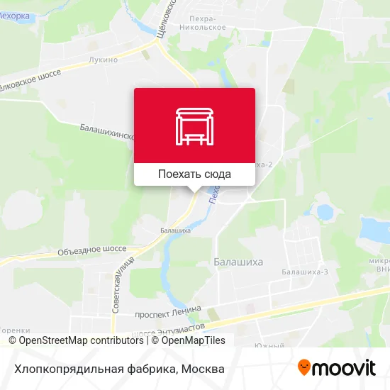 Карта Хлопкопрядильная фабрика