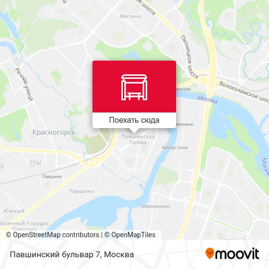 Карта Павшинский бульвар 7