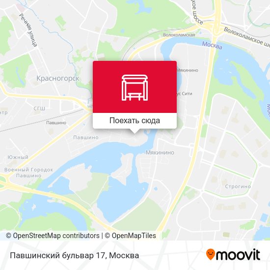 Карта Павшинский бульвар 17