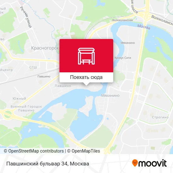 Карта Павшинский бульвар 34