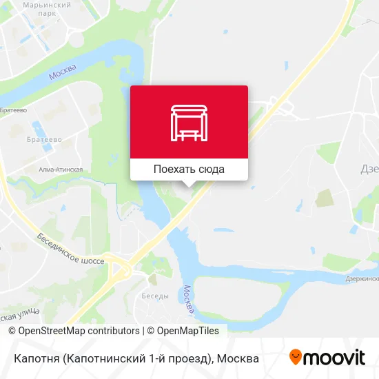 Карта Капотня (Капотнинский 1-й проезд)