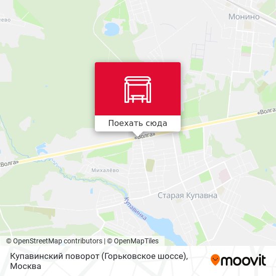 Карта Купавинский поворот (Горьковское шоссе)