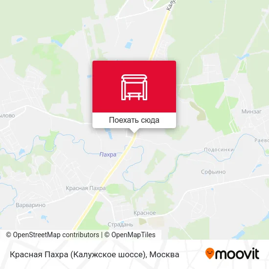 Карта Красная Пахра (Калужское шоссе)