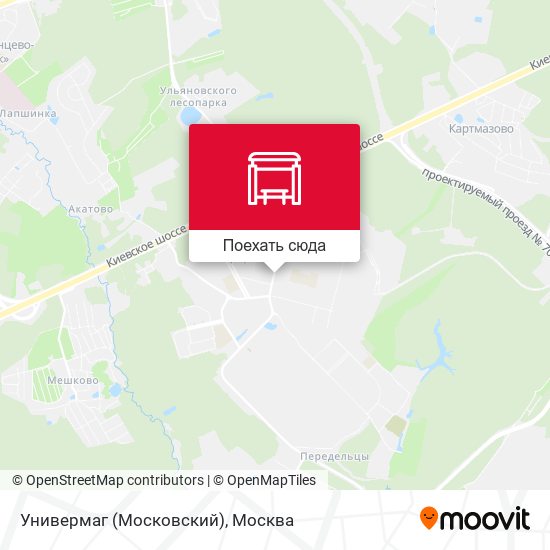 Карта Универмаг (Московский)
