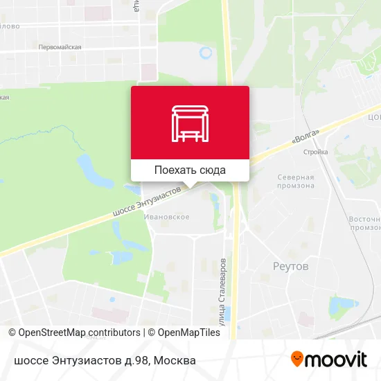 Карта шоссе Энтузиастов д.98