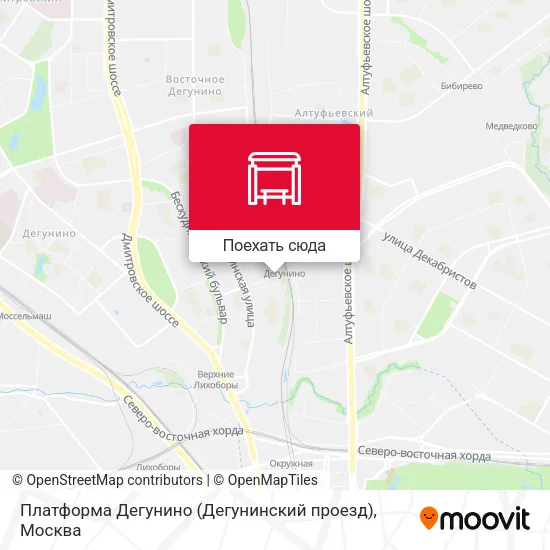 Карта Платформа Дегунино (Дегунинский проезд)