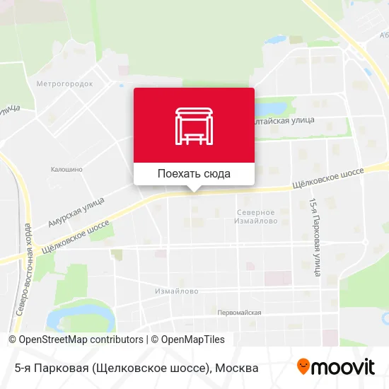 Карта 5-я Парковая (Щелковское шоссе)
