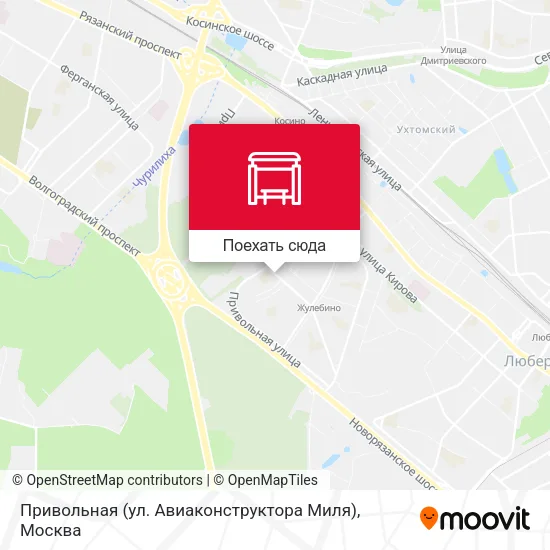 Карта Привольная (ул. Авиаконструктора Миля)
