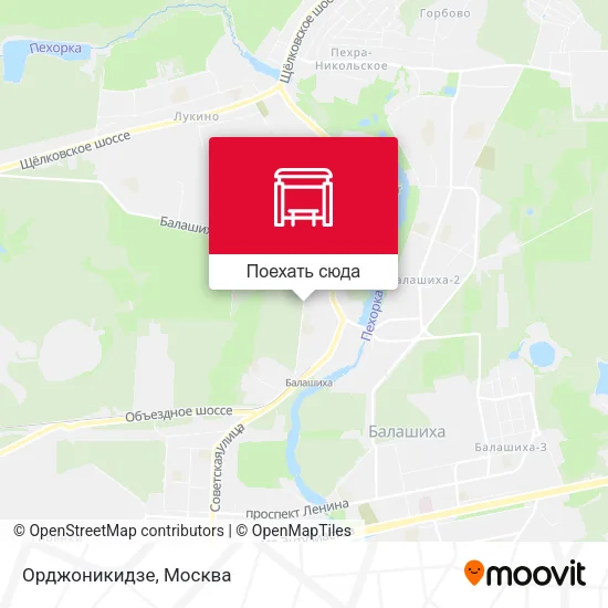 Карта Орджоникидзе