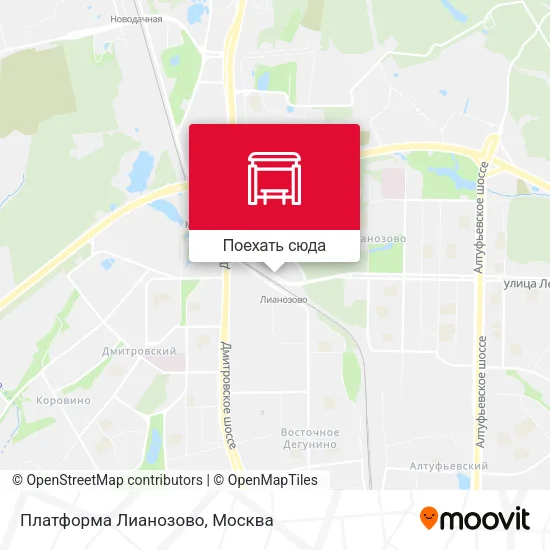 Карта Платформа Лианозово
