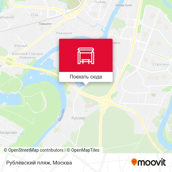 Карта Рублёвский пляж