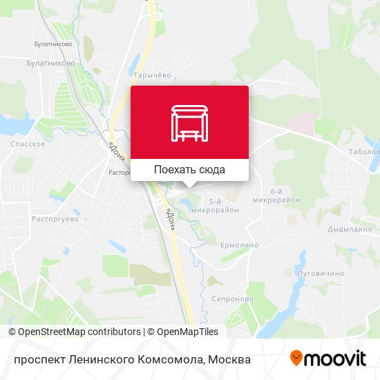 Карта проспект Ленинского Комсомола