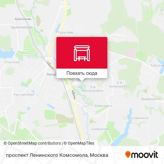 Карта проспект Ленинского Комсомола