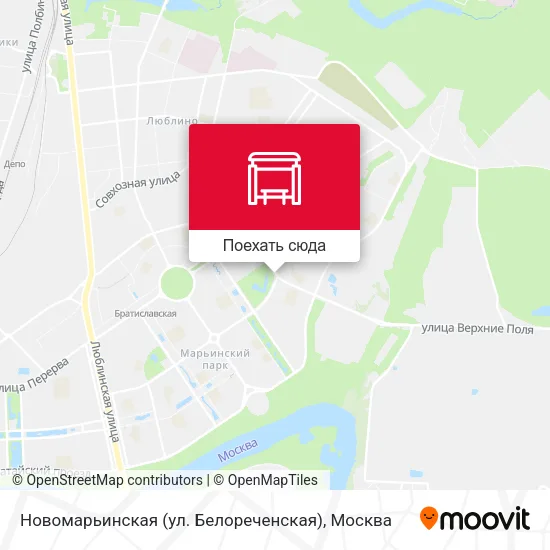 Карта Новомарьинская (ул. Белореченская)