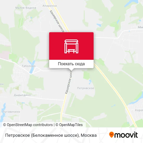 Карта Петровское (Белокаменное шоссе)