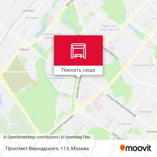 Москва пр вернадского карта