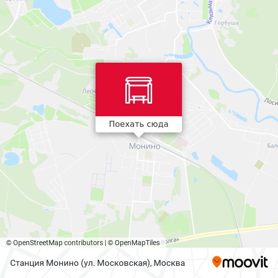 Карта Станция Монино (ул. Московская)