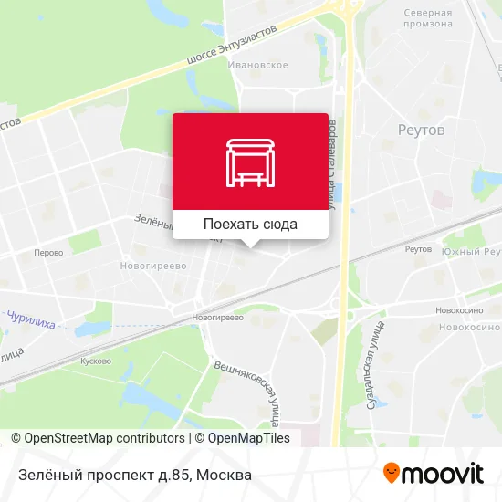Карта Зелёный проспект д.85