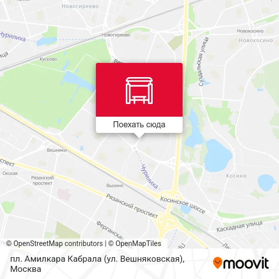 Карта пл. Амилкара Кабрала (ул. Вешняковская)
