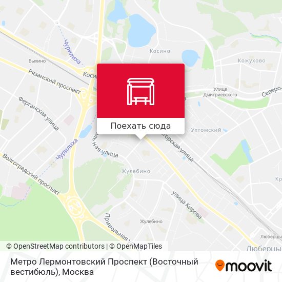 Карта метро лермонтовский