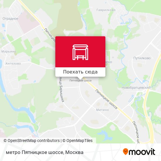 Карта метро Пятницкое шоссе