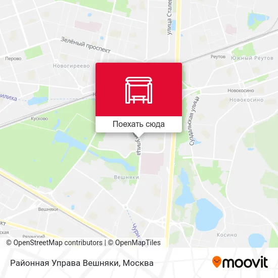 Карта Районная Управа Вешняки