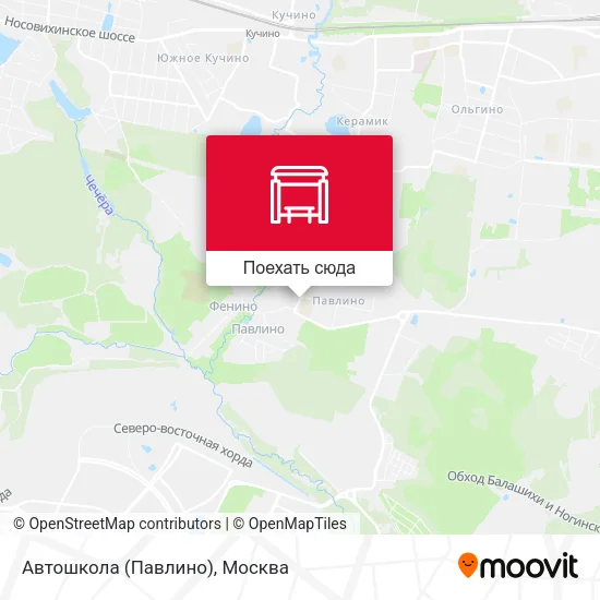 Карта Автошкола (Павлино)