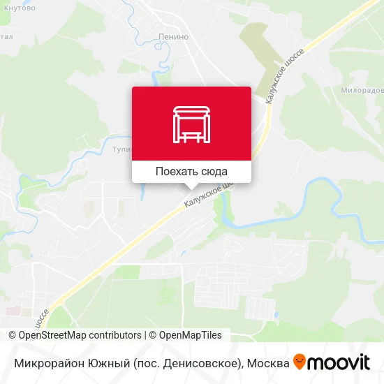 Карта Микрорайон Южный (пос. Денисовское)