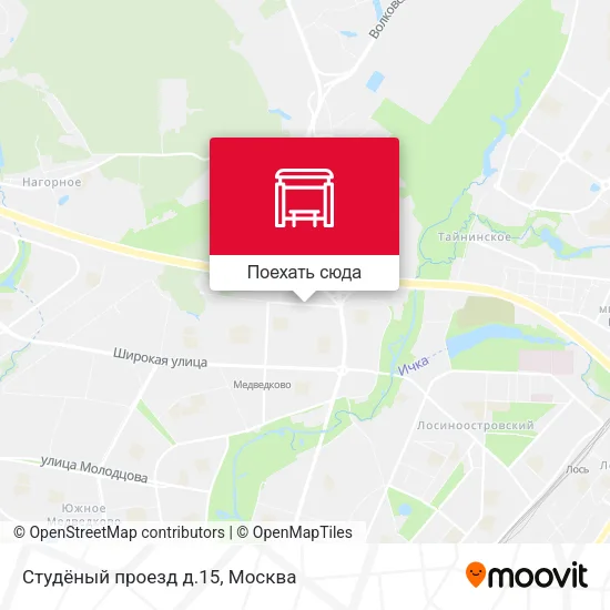 Карта Студёный проезд д.15