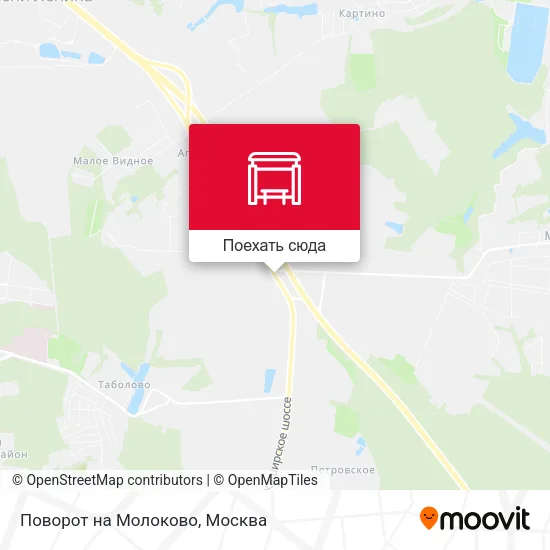 Карта Поворот на Молоково