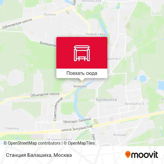 Карта Станция Балашиха