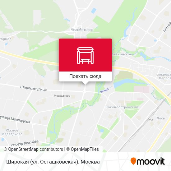 Карта Широкая (ул. Осташковская)