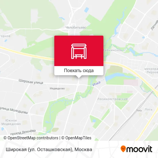 Карта Широкая (ул. Осташковская)