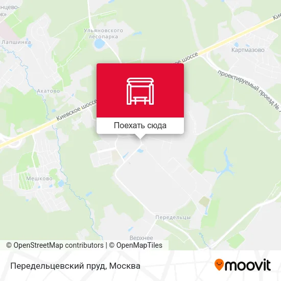 Карта Передельцевский пруд