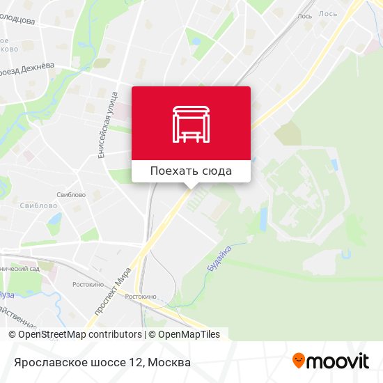 Карта Ярославское шоссе 12