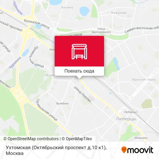 Карта Ухтомская (Октябрьский проспект д.10 к1)