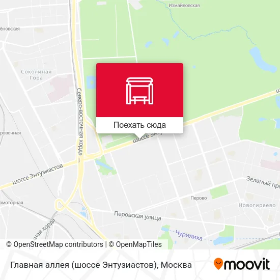 Карта Главная аллея (шоссе Энтузиастов)