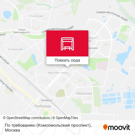 Карта По требованию (Комсомольский проспект)