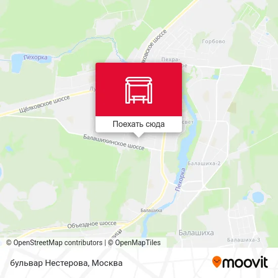 Карта бульвар Нестерова