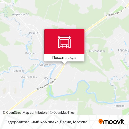 Карта Оздоровительный комплекс Десна