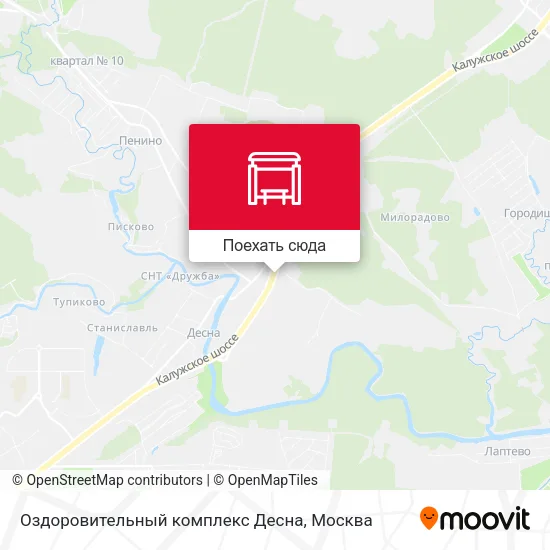 Карта Оздоровительный комплекс Десна
