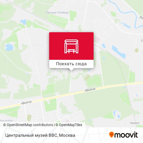 Карта Центральный музей ВВС