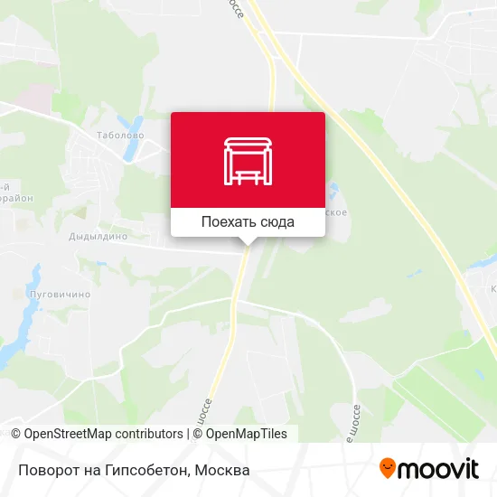 Карта Поворот на Гипсобетон